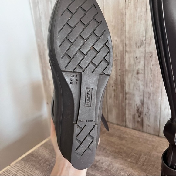 Hunter Wedge Tall Rain Boots Size 6 - Picture 6 of 9